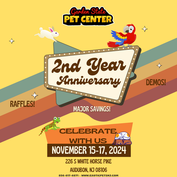 Garden State Pet Center Celebrates 2nd Anniversary with Storewide Sales, Giveaways, and Special Events