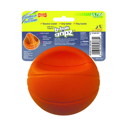 Nylabone Power Play Dog Basketball B-Ball Gripz (6.5)