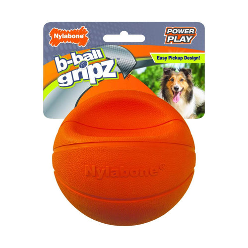 Nylabone Power Play Dog Basketball B-Ball Gripz (6.5)