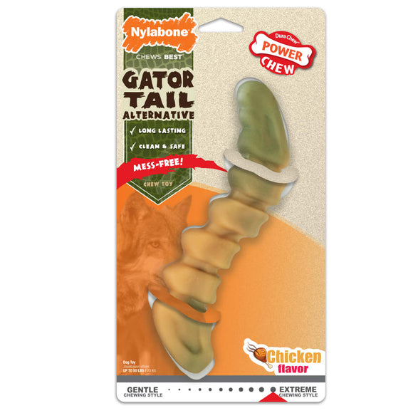 Nylabone Power Chew Gator Tail Alternative Chew Toy for Dogs