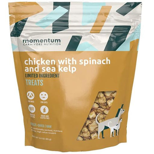 Momentum Carnivore Nutrition Chicken Spinach & Sea Kelp Freeze Dried Raw Treats