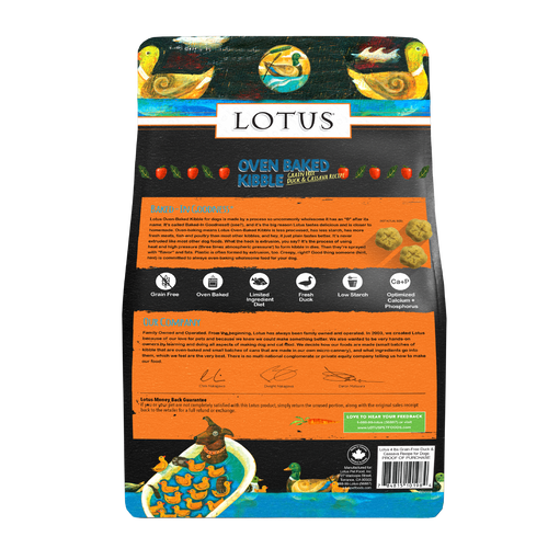 Lotus Dog Regular Bites Duck Recipe Dry Dog Food