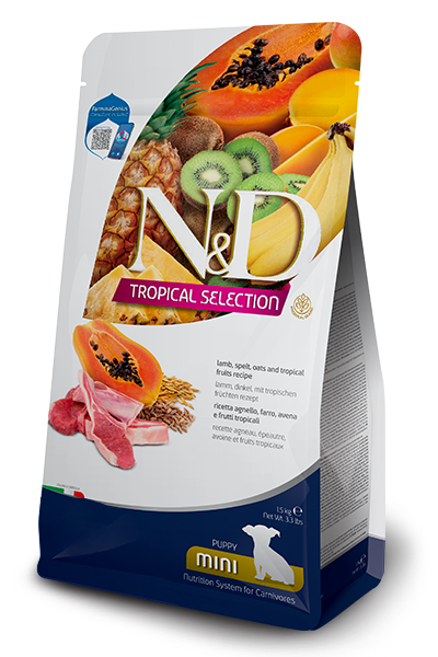 Farmina N&D Tropical Selection Canine Lamb, Spelt, Oats and Tropical Fruits Puppy Mini Dog Food