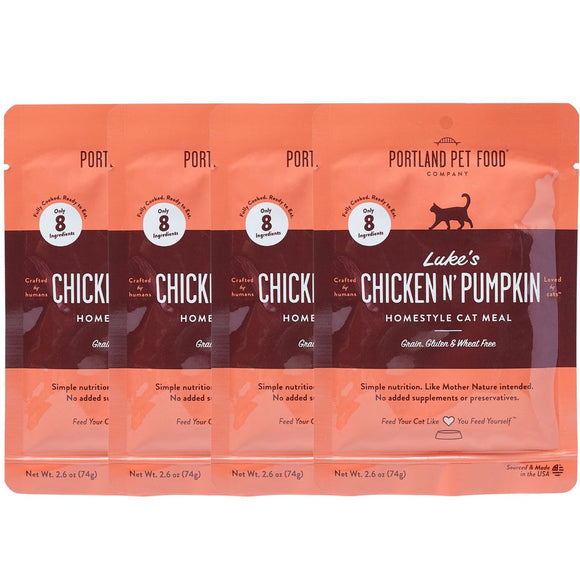 Portland Pet Food Company Luke's Chicken N' Pumpkin (2.6 oz 4 Pack)