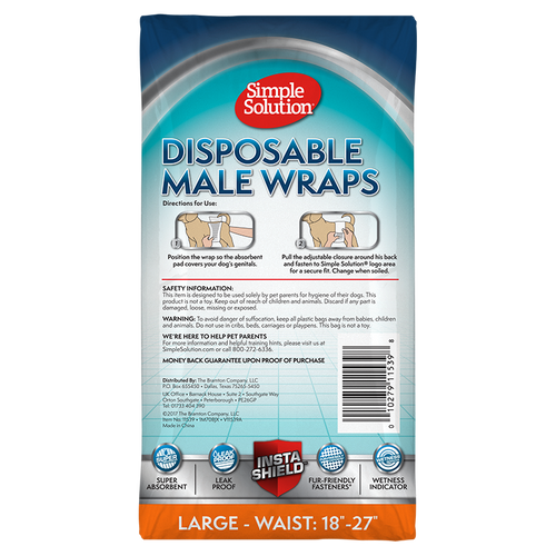 Simple Solution Disposable Male Dog Wraps