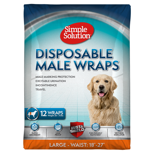 Simple Solution Disposable Male Dog Wraps