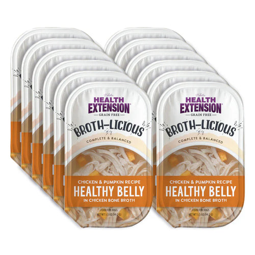 Health Extension Broth-licious Healthy Belly Chicken & Pumpkin Recipe Wet Dog Food