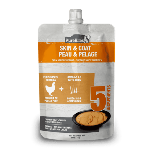 PureBites Skin & Coat Squeezables Dog Treat