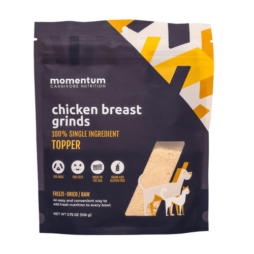 Momentum Carnivore Nutrition Freeze-Dried Chicken Breast Topper for Dogs & Cats (3.75 oz)