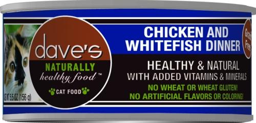 Dave's Naturally Healthy Chicken and Whitefish Canned Cat Food