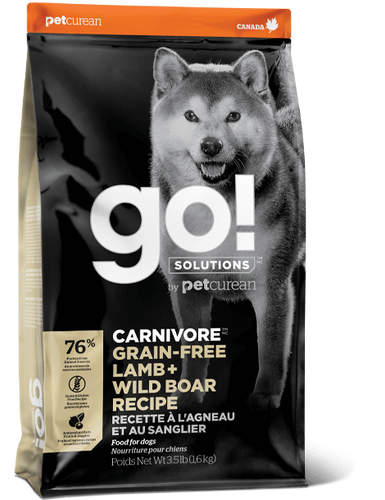 Petcurean GO! Solutions Carnivore Grain Free Lamb & Wild Boar Recipe Dry Dog Food