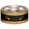 Loving Pets Black Label Wooden Ring Dog Bowl