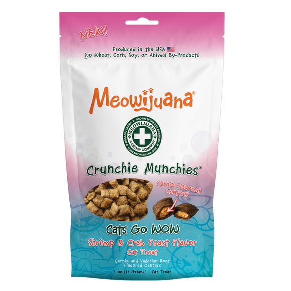 Meowijuana Crunchie Munchie Shrimp & Crab Feast Cat Treats