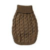 Fashion Pet Cosmo Brown Chunky Cable Knit Sweater (Large)