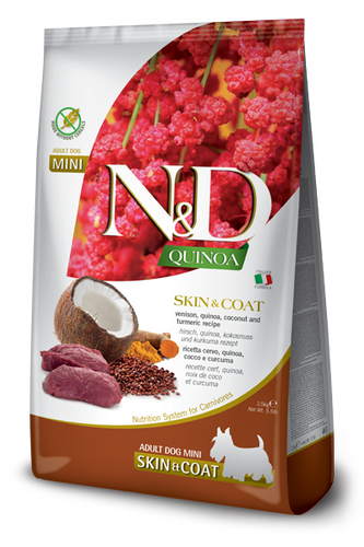 Farmina N&D Quinoa Skin & Coat Venison Mini Adult Dog Food