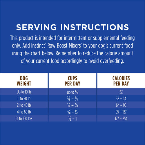 Instinct Raw Boost Mixers Multivitamin for Adult Dogs Ages 7+ Freeze-Dried Food Topper