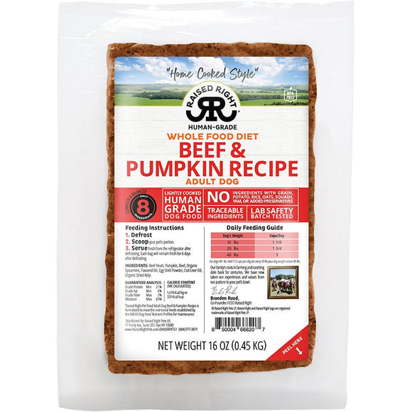 Raised Right Adult Beef Pumpkin (1lb)