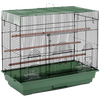 A & E Cage Flat Top Cage (Black Base/ White Wire)