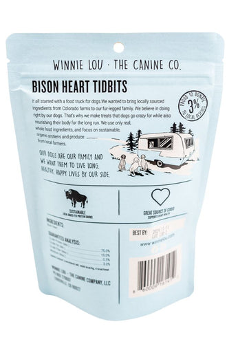 Winnie Lou Bison Heart Tidbits Dog Treats