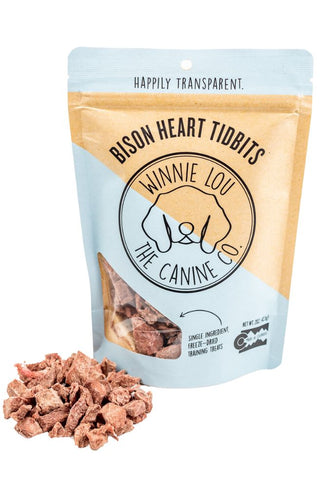 Winnie Lou Bison Heart Tidbits Dog Treats