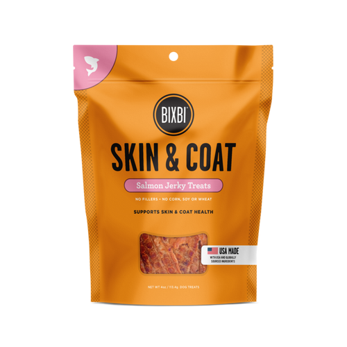 BIXBI® Skin & Coat Jerky Treats for Dogs – Salmon Recipe