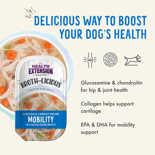 Health Extension Broth-licious Mobility Recipe Chicken & Carrots Wet Dog Food