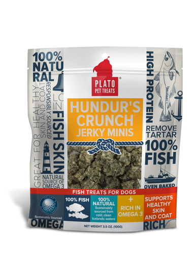 Plato Hundur’s Crunch Jerky Minis Fish Dog Treats (3.5-oz)