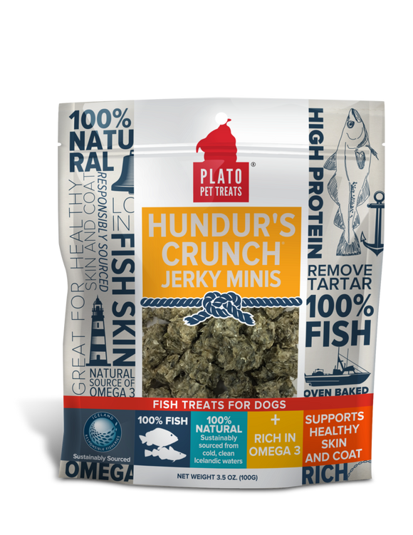 Plato Hundur’s Crunch Jerky Minis Fish Dog Treats (3.5-oz)