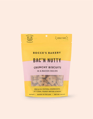 Bocce's Bakery Every Day Bac'n Nutty Biscuit Dog Treats