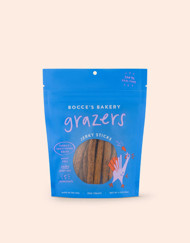 Bocce's Bakery Grazers Turkey & Sweet Potato Jerky Sticks