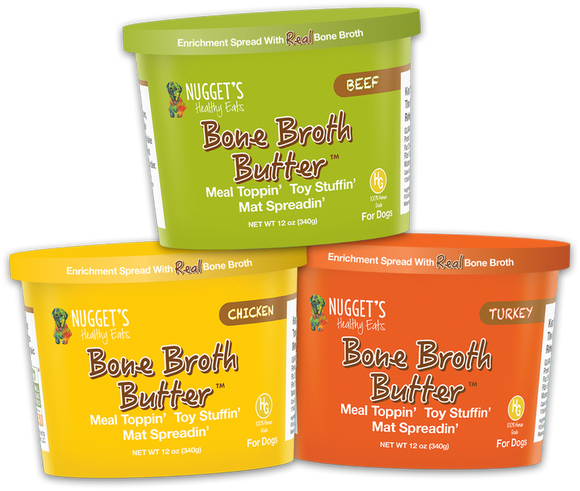 Nugget's Bone Broth Butter (Beef 12 Oz. Single)