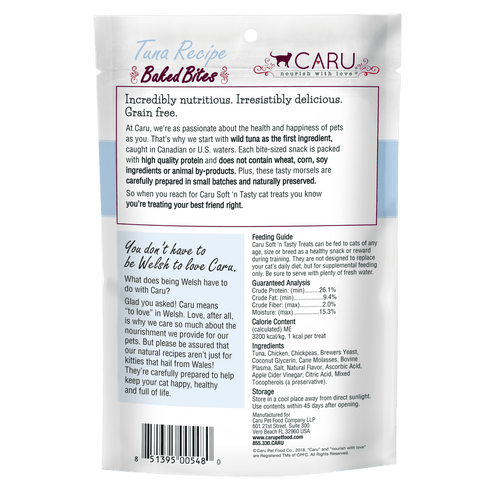 Caru Soft ‘n Tasty Baked Tuna Recipe Bites for Cats