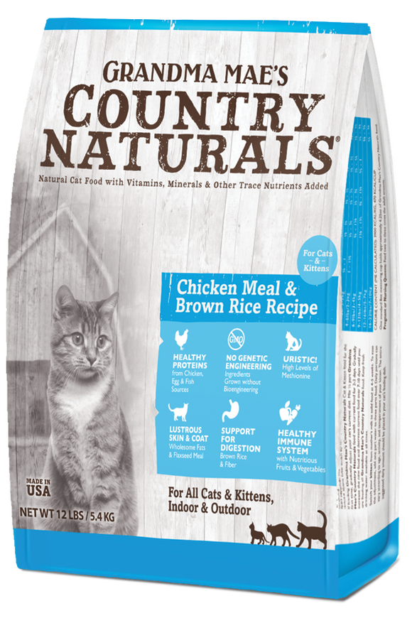 Grandma Mae's Country Naturals Chicken Meal & Brown Rice Recipe for Cats & Kittens