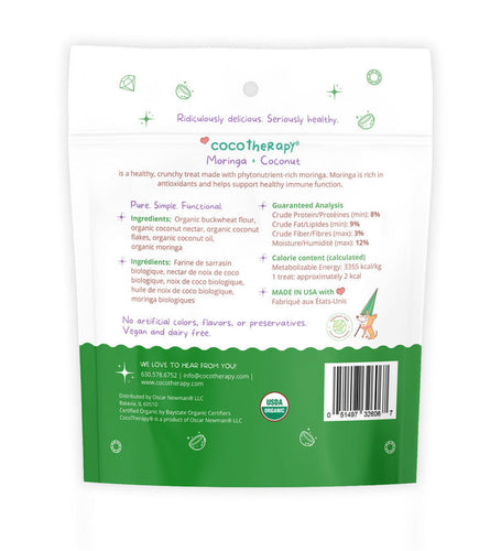 CocoTherapy Coco-Gems Training Treats Moringa + Coconut - Organic Training Treat for dogs