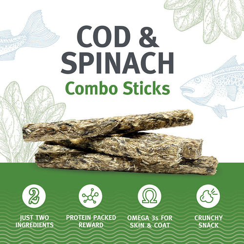 Icelandic+ Cod & Spinach Combo Sticks For Dogs