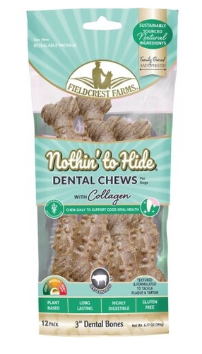 Fieldcrest Farms Nothin' to Hide Dental Bone 3″ Beef