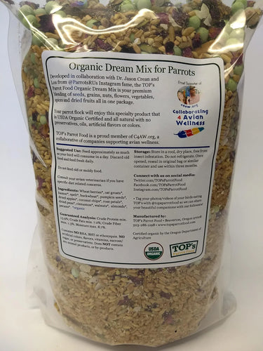 NEW! TOP's Organic Dream Mix for Parrots