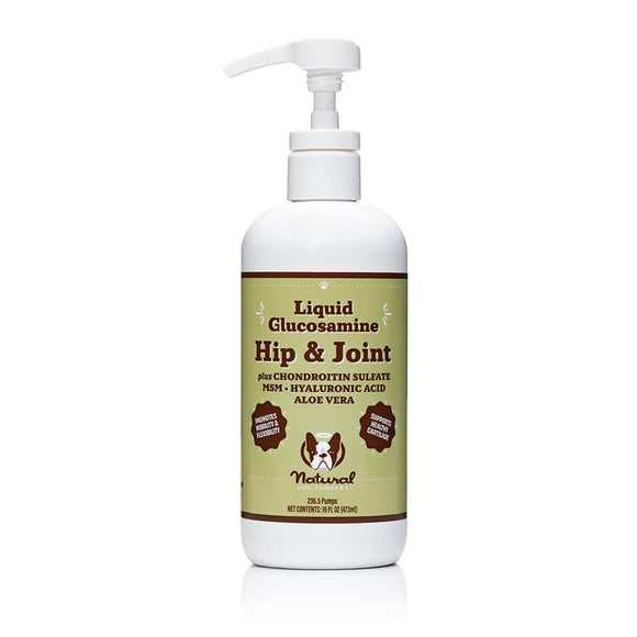 Natural Dog Company Liquid Glucosamine Hip & Joint Oil for Dogs