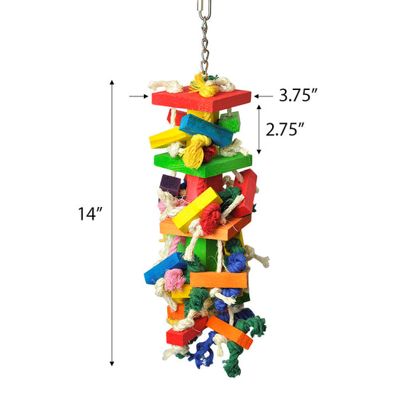 A & E Cage Medium Cluster of Blocks Bird Toy