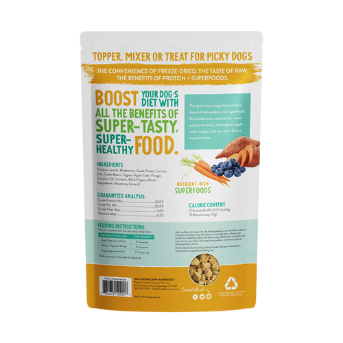 Health Extension Super Bites Freeze-Dried Raw Chicken Recipe Meal Mixer for Dogs