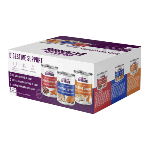 Health Extension Digestive Support Variety Pack: Chicken, Beef & Turkey Wet Dog Food