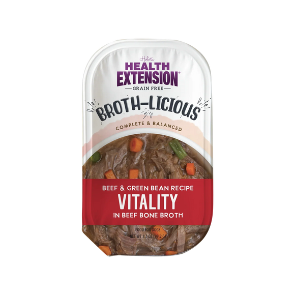 Health Extension's Broth-Licious Beef & Green Bean in Bone Broth Recipe Wet Dog Food