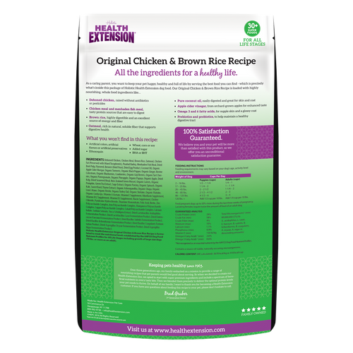 Health Extension Original Chicken & Brown Rice Recipe Dry Dog Food