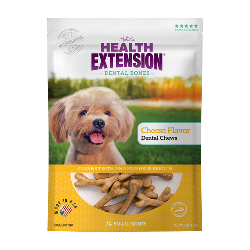 Health Extension Cheese Flavor Dental Bone Dog Treats