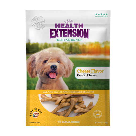 Health Extension Cheese Flavor Dental Bone Dog Treats