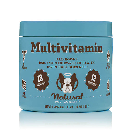 Natural Dog Company Multivitamin Supplement Soft Chews for Dogs (90 Count)