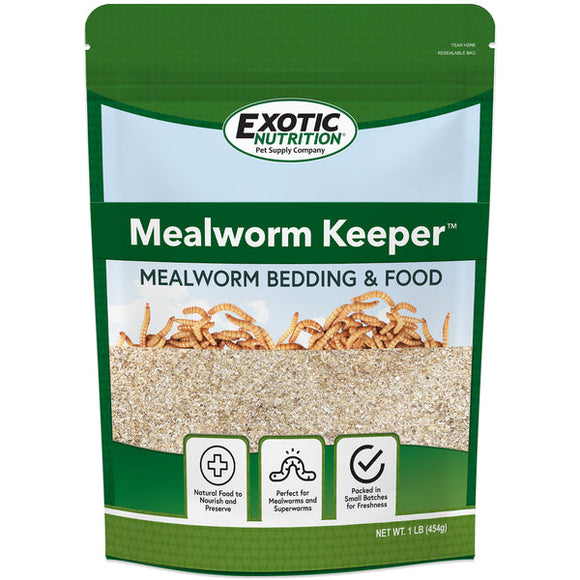 Exotic Nutrition Mealworm Keeper Live Mealworm Food & Bedding