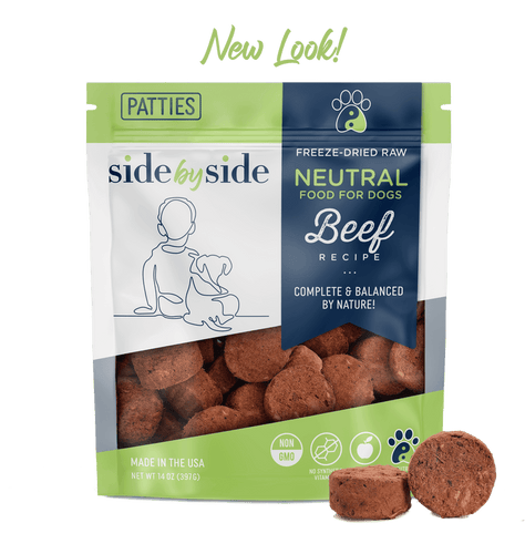 Side by Side Neutral – Freeze Dried Raw Beef Patties