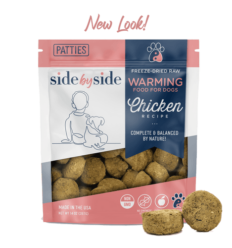 Side by Side Warming – Freeze Dried Raw Chicken Patties