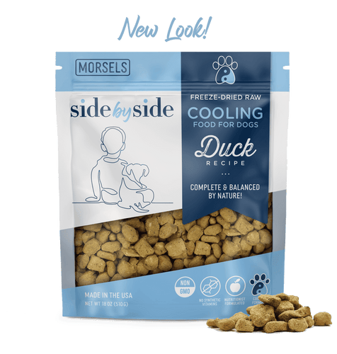 Side By Side Freeze Dried Duck Morsels